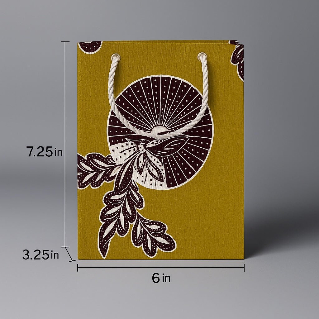 🌿 Handmade African Wax Print Extra Small Bag | Extra Small Pouch | Ethnic Fabric Gift Bag | Eco - Friendly Cultural Gift 🎁🌍 - Gezia Accents