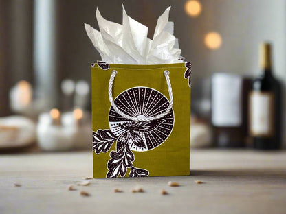 🌿 Handmade African Wax Print Extra Small Bag | Extra Small Pouch | Ethnic Fabric Gift Bag | Eco - Friendly Cultural Gift 🎁🌍 - Gezia Accents