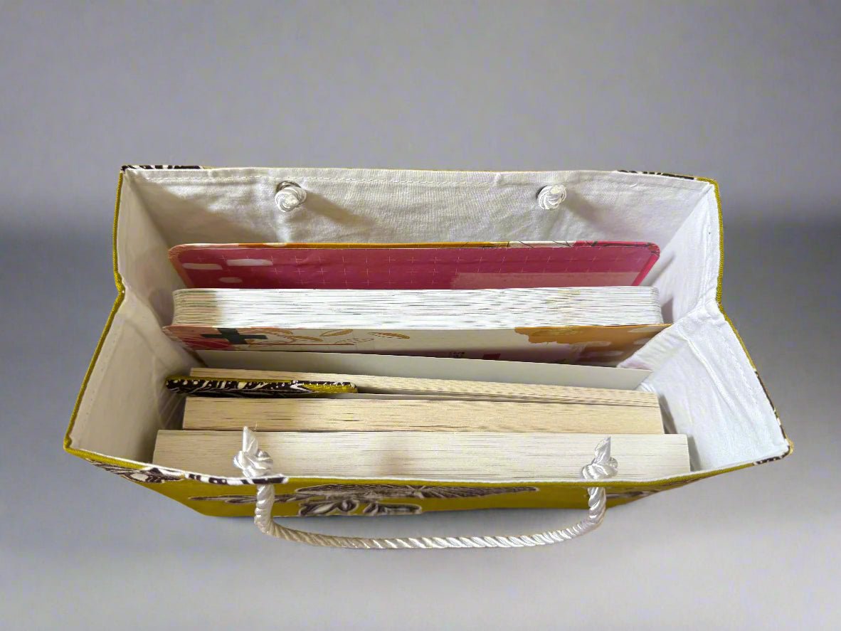 🌍 Handmade African Wax Print Horizontal Gift Bag| Reusable Cultural Gift | Ethnic Fabric Accessory | Eco - Friendly Handmade Decor 🎁✨ - Gezia Accents