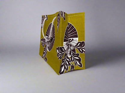 🌍 Handmade African Wax Print Horizontal Gift Bag| Reusable Cultural Gift | Ethnic Fabric Accessory | Eco - Friendly Handmade Decor 🎁✨ - Gezia Accents