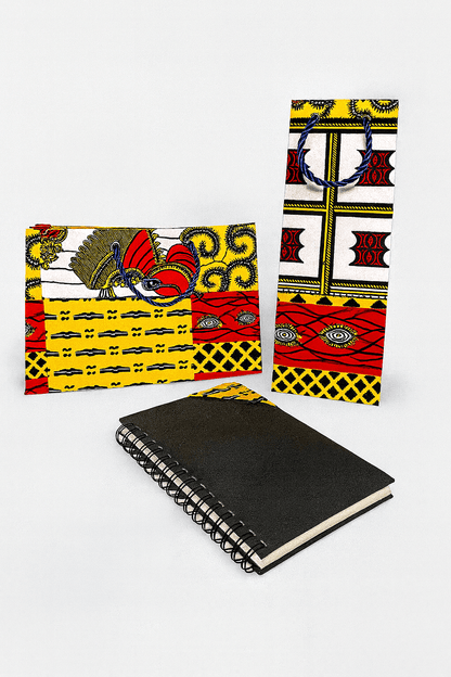 🎁 Handmade African Wax Print Medium Gift Bag | Reusable Fabric Gift Wrap | Eco - Friendly Cultural Bag for Clothing, Spa Sets & Accessories 🌍♻️ - Gezia Accents