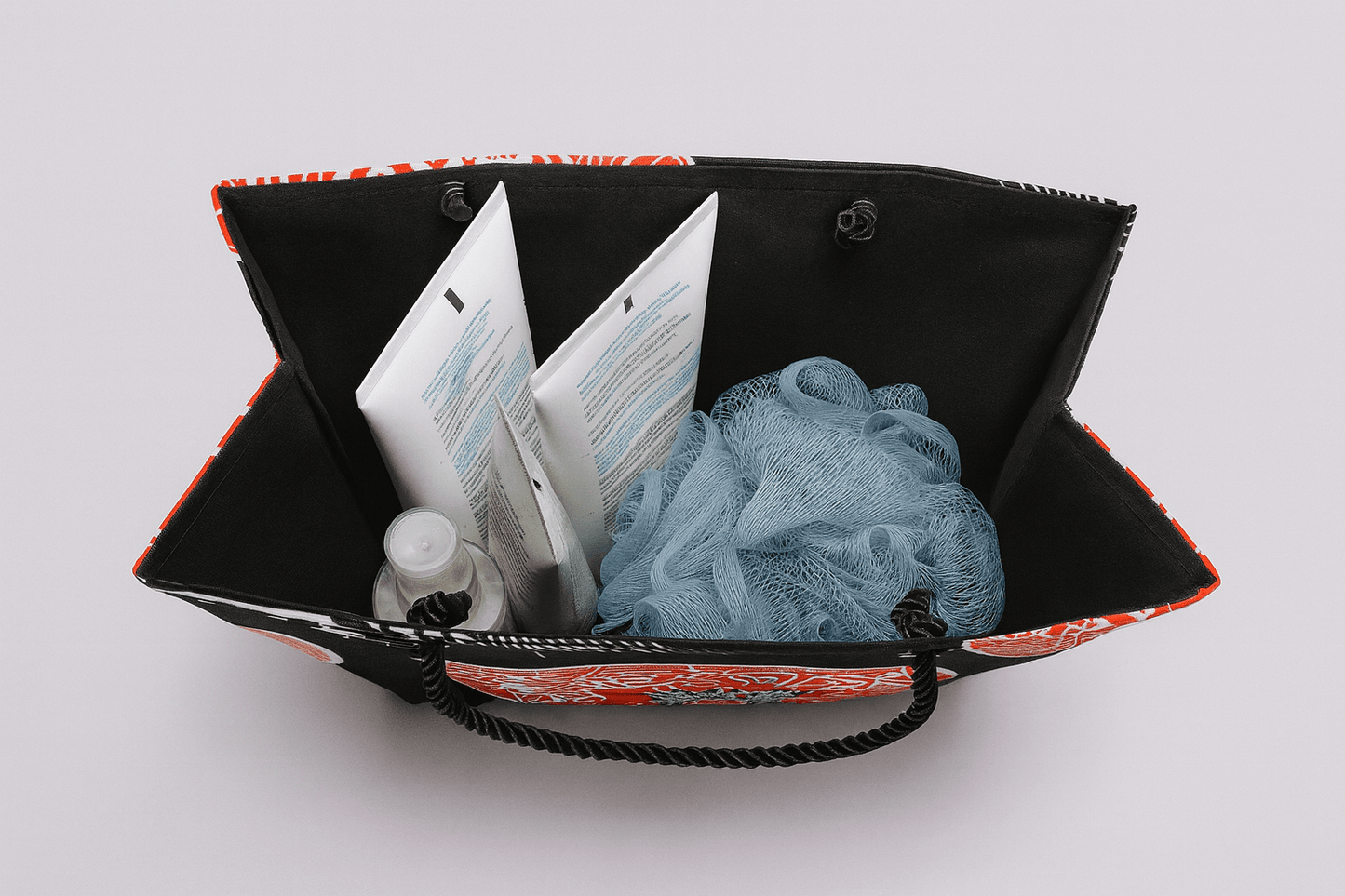 🖤 Handmade African Wax Print Small Gift Bag | Black, White & Orange Fabric Bag | Reusable Eco - Friendly Gift Wrap | Cultural Gift Idea 🎁🌍 - Gezia Accents