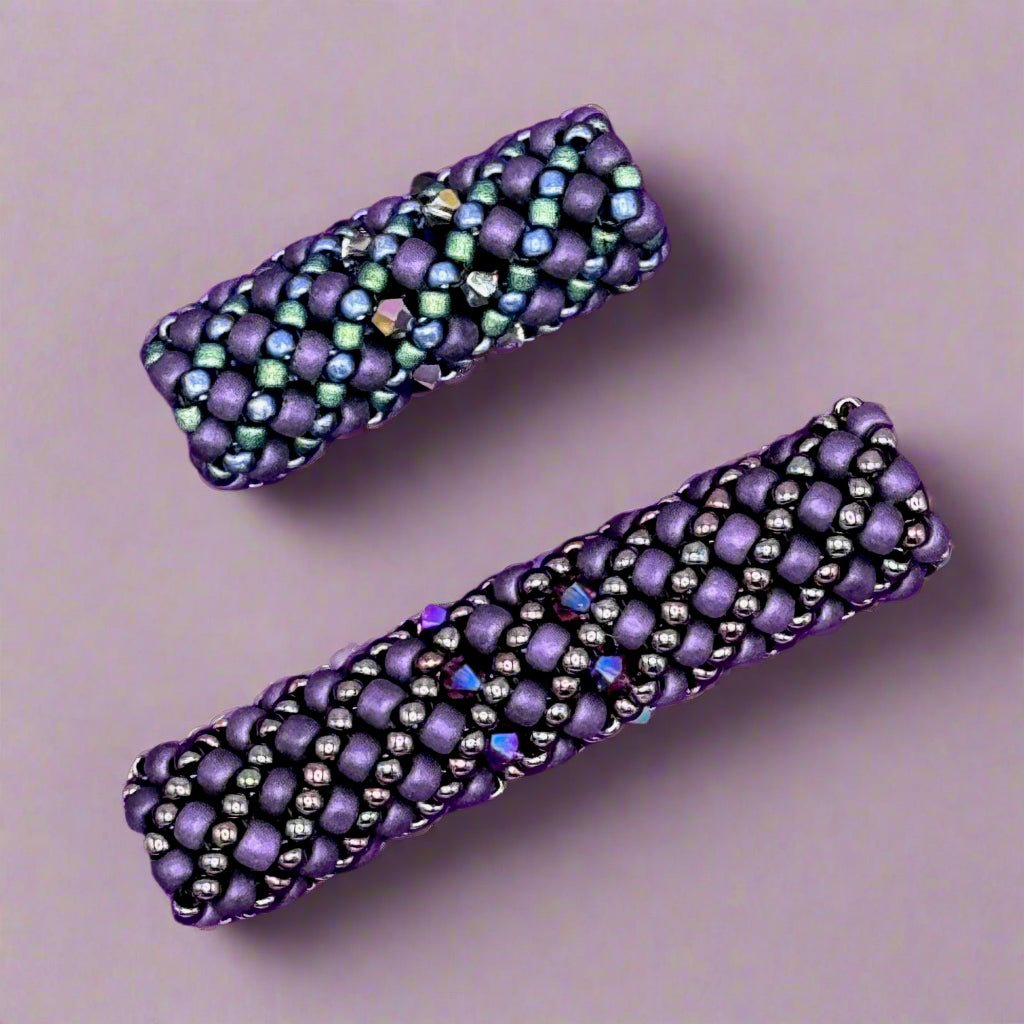 Loc Jewelry - Large Purple w/Swarovski Crystals - Gezia Accents