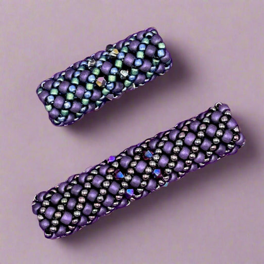 Loc Jewelry - Large Purple w/Swarovski Crystals - Gezia Accents