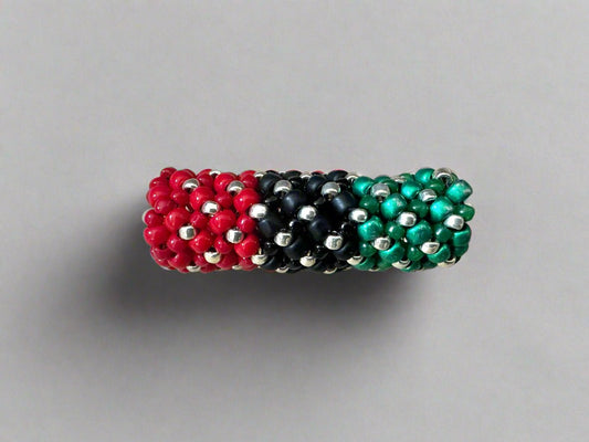 Loc Jewelry - Small Green, Black, and Red w/Silver - Gezia Accents